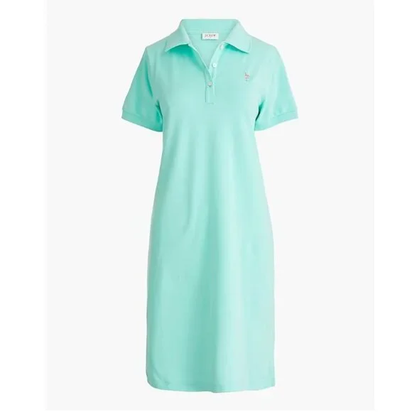 NWT J. Crew Mint Green Short Sleeve Polo T-shirt Dress - XXS - Picture 2 of 13